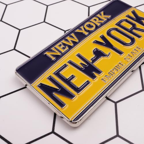 Imán decorativo placa Nueva York 3 x 1.5 pulgadas miniatura 4