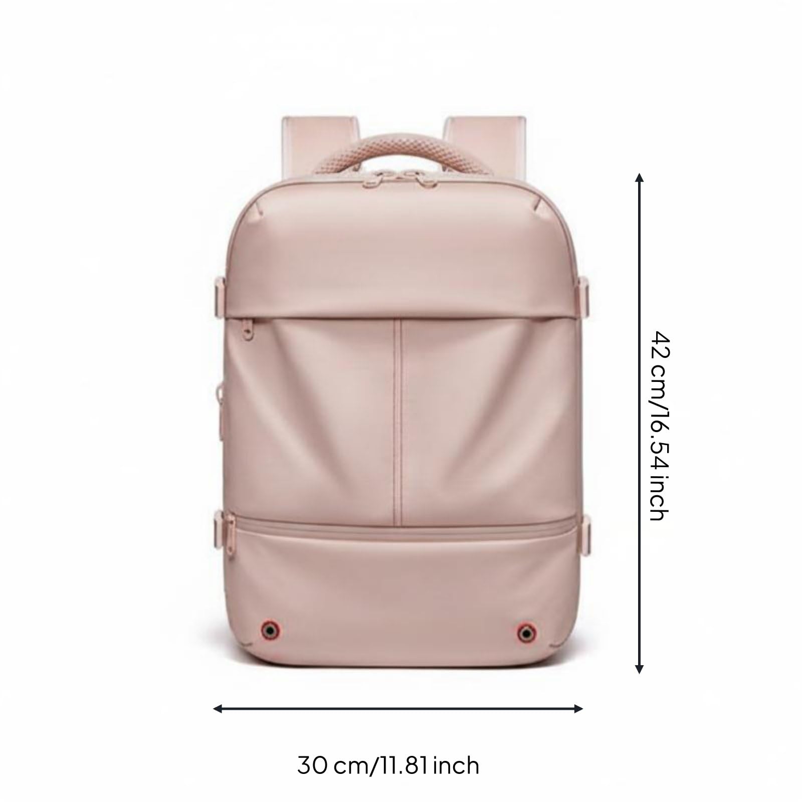 Harilla Zaino da Viaggio Donna Zaino Borsa Bagaglio Trolley Espandibile Pc Fino a 40cm Ricarica Tramite Porta USB E Spallacci, Rosa, Rosa Piccolo, 16 Pollici