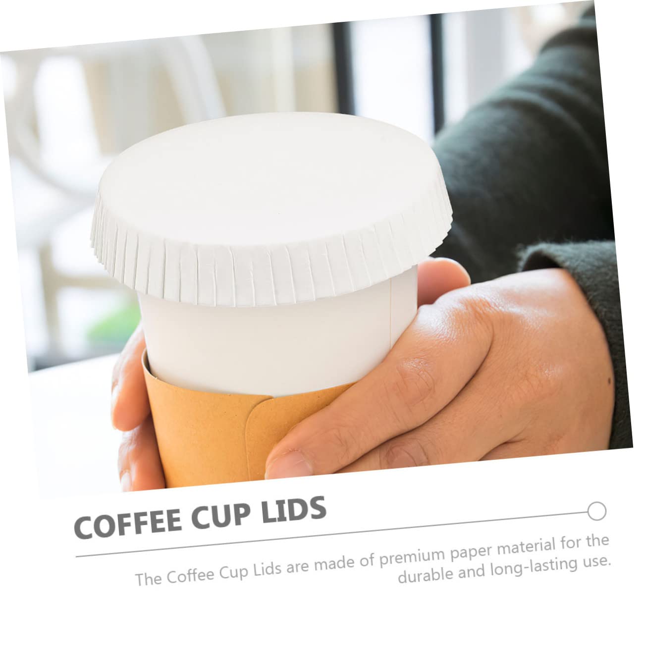 Lurrose Couvercles De Tasse En Papier Biodégradables 150 Pièces Couvercles Jetables Pour Boissons Chaudes Et Froides Protection Contre La Poussière Pour Bar Restaurant Ktv
