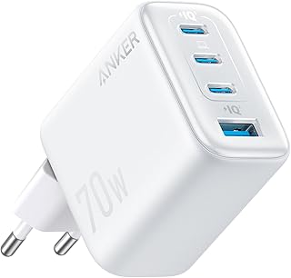 Anker iPhone 70W Charger, 4 Ports Power Supply with Ultra Fast Charging 70W, Compact and Stable, Compatible with iPhone 17…