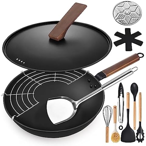 AOSION 13" Carbon Steel Wok Cover