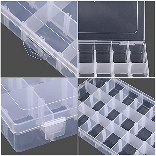 AZKEEGREY 2 Stück Stickgarn Aufbewahrung mit 36 Raster, Kunststoff Aufbewahrungsbox, Aufbewahrungsbox mit 200 Stück Plastikseide Stickgarn Karten, 8 Leere Aufkleber für Basteln Nähen