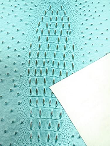 Premium DuroLast™ Crocodile & Ostrich Embossed Vinyl Fabric for DIY Upholstery - Elegant Smore Cream Design Sold by the Yard 6 Premium DuroLast™ Crocodile & Ostrich Embossed Vinyl Fabric for DIY Upholstery - Elegant Smore Cream Design Sold by the Yard - Image 5