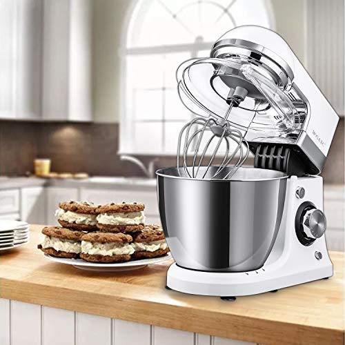 Stand Mixer, MOSAIC Kitchen Electric Stand Mixer with 5 Qt Stainless Steel Bowl, Dough Hooks, Wire Whip, Beater, 8 Speeds/Pulse Control Food Mixer with Splatter Guard and Feeding Port - Thumbnail 3