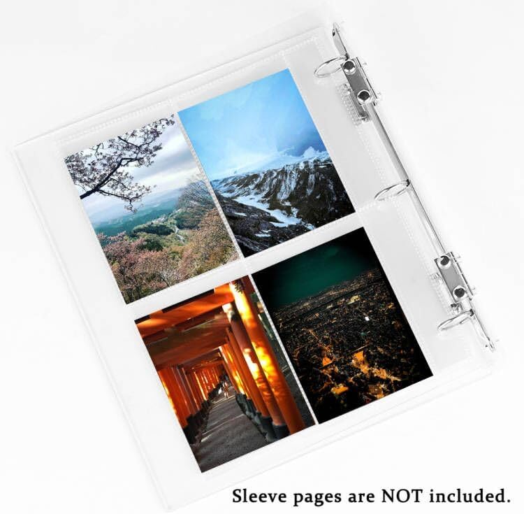 Miniatura 6 de Baskiss Cubierta de carpeta de acrílico de 3 anillas, soporte duro acrílico transparente con anillo redondo de 1.2 in de diámetro, se adapta a 3