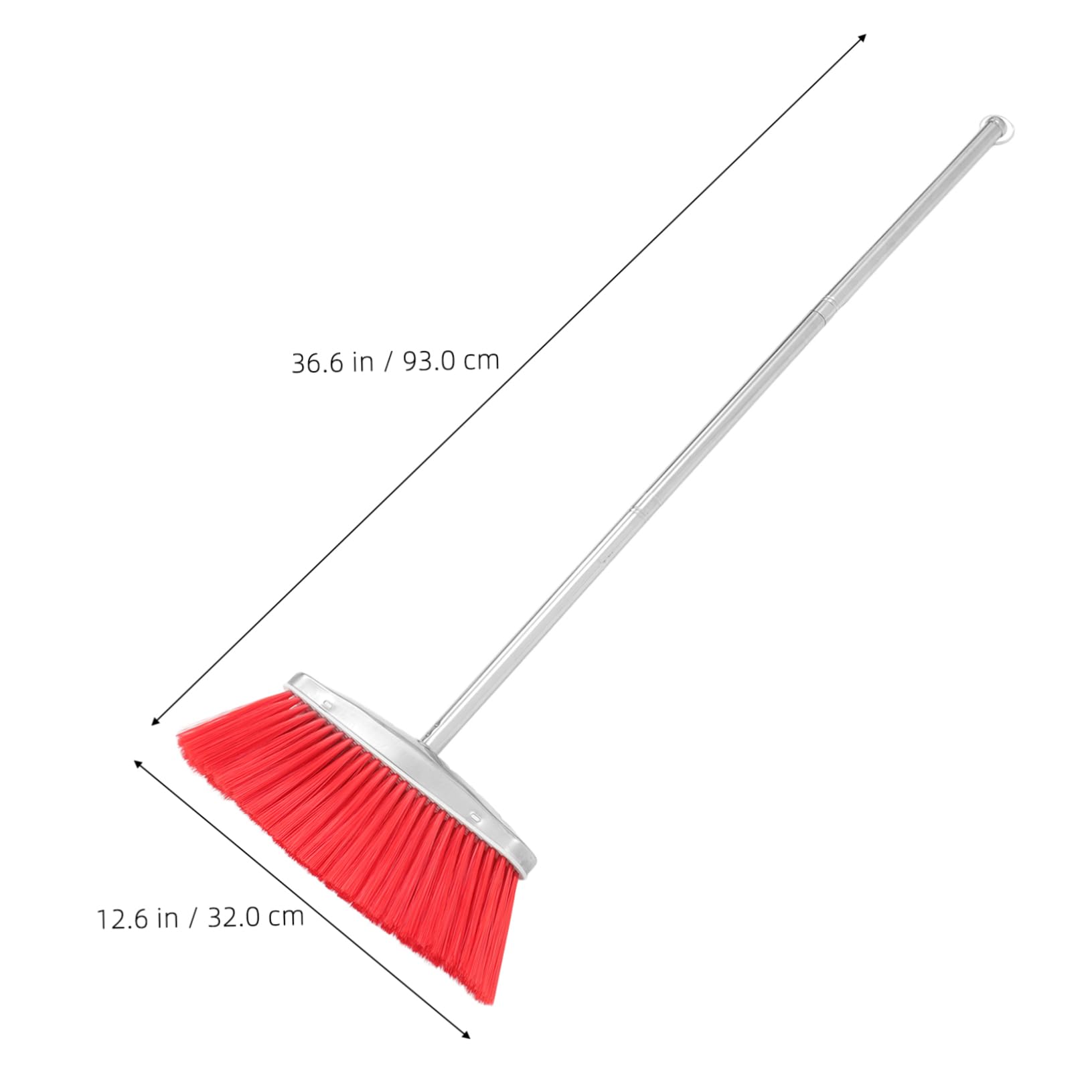 Beavorty Home Cleaning Broom Set Heavy Duty Stainless Steel Pp Material Wide Angle Broom Dustpan Long Handle Sweep Brush