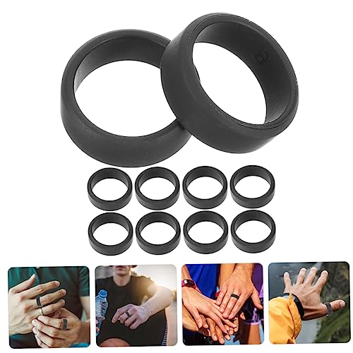 Anillos de silicona flexibles para hombre 10 unidades miniatura 3
