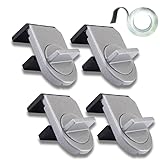 【強力テープ付】窓 ロック サッシ ストッパー 防犯 子供 引き戸 チャイルドロック 補助鍵 (シルバー)