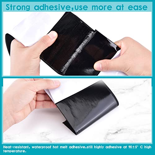 Image of 4 Inch x 18 Feet Black Hook and Loop Tape, Non Slip Couch Cushion Gripper | Bulk Sticky Back hook loop tape, Apply No Punching Wall Mounting, Keep Carpet Socket in Place at Home and Office