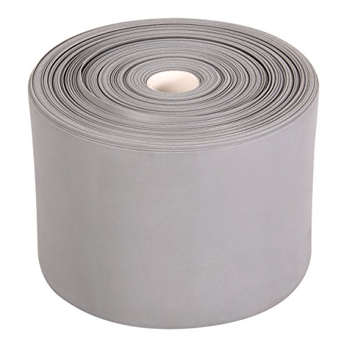 Fitnessbänder Rollen Widerstandsvarianten | 45 m Latex-Band für Yoga, Pilates, Reha-Sport Physio-Gymnastik - Für Männer & Frauen (Silber)