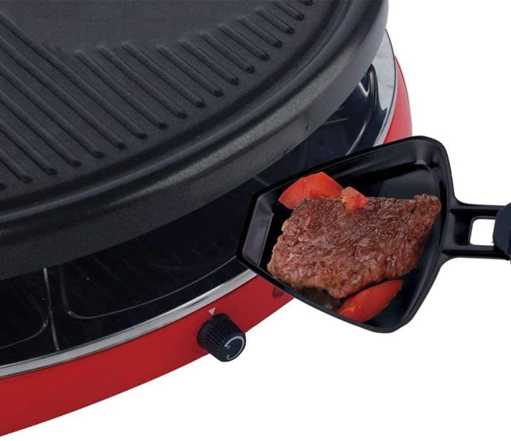 Raclette grille łatwe do czyszczenia dużego grilla bletop Grill Elektryczny grill Grill Materiał bez kijowy z 8 mini elektryczny grill patelni dla 8 osób Party 1300 W, 1300 W