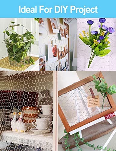 image for TOYPOPOR Chicken Wire 16'' x 396''(40cm x 10m), Outdoor Anti-Rust Hexa