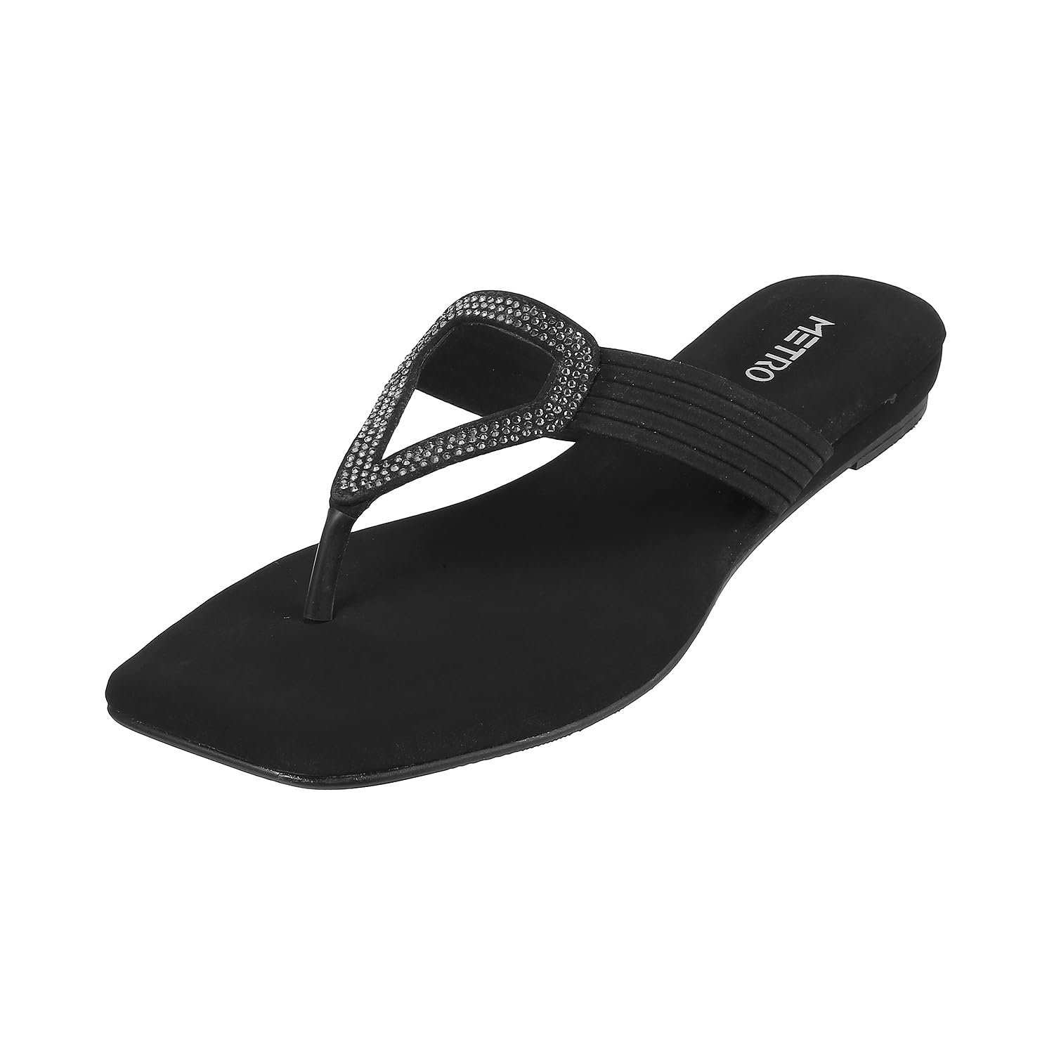 Metro Women Black Suede Ethnic Beaded Slip-on UK/8 EU/41 (32-588) (B0CHQSCXXH) Amazon Price History, Amazon Price Tracker
