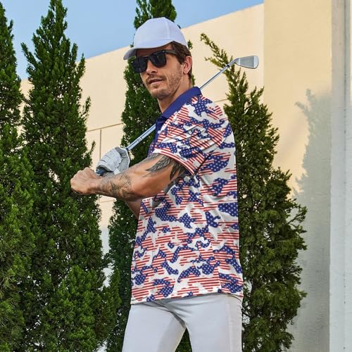 Men's Polo Shirt Funny Golf Shirts Quick Dry Print Performance Short Sleeve Collared Golf Polo Shirts for Men, S-4XL3