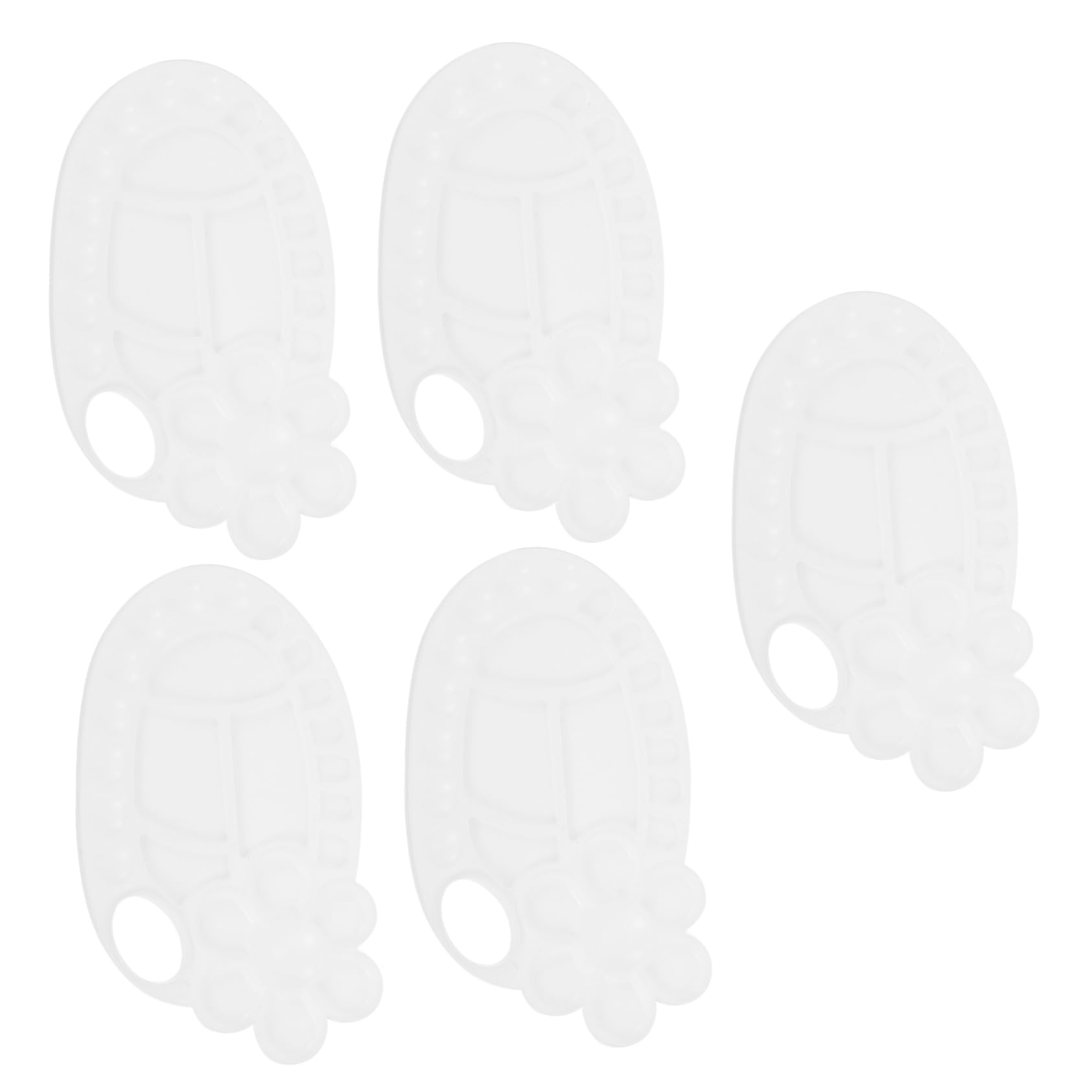 Veemoon 5pcs Oil Painting Trays Mixing Palette Elegant Art Supplies Lightweight for Easy Carrying for Artists Hobbyists
