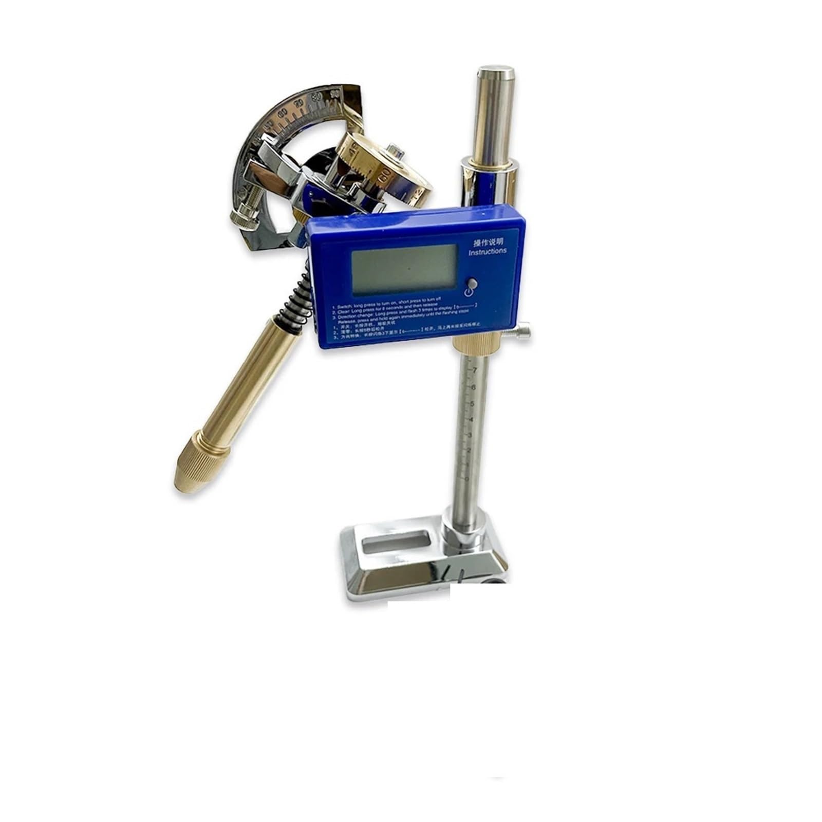 Schmuckpolierer Digitalanzei-Edelstein-Manipulator, Schmuck-Jade-Facettenschleifer, Poliermaschine, Eckmanipulator, Gravurmesser-Schleifgriff(80 Index Gear)