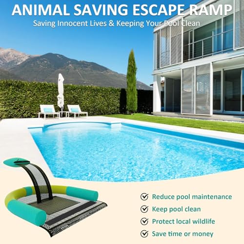 Poolvio Tierrettende Fluchtrampe für Pool, Retten Sie Tiere im Schwimmbadgerät handlich, Poolzubehör in schwimmender Rampe rettet Frösche, Kröten, Tiermäuse, Vögel