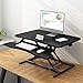 ntumLeap Standing Desk Sit-to-Stand Desk Converter Ergonomic Height-Adjustable Desk Stand Desk for All Workstations,Black-One Size