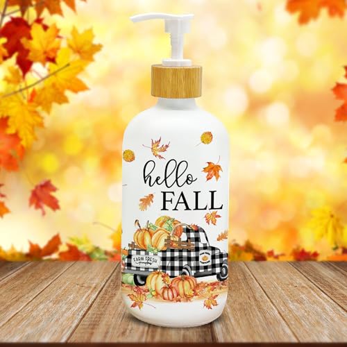 Hexagram Fall Soap Dispenser Hello Fall Bathroom Kitchen Decor