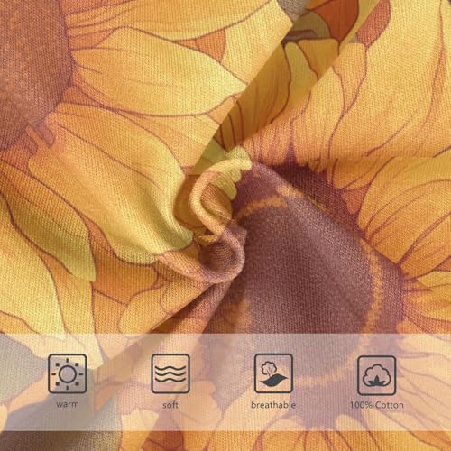 KLL Sunflowers Pattern Artistic Toddler Boys' Cotton Athletic Underwear Breathable Undies3