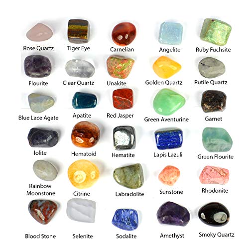 Image of Reiki Crystal Products Certified Natural Crystal Tumble Stone Kit | Multiple Crystal Stone Sets for Meditation, Reiki, Chakra & Spiritual Practices