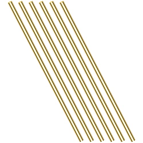 Tiges rondes en laiton massif 5mm de diamètre et 305mm de long en lot de 6