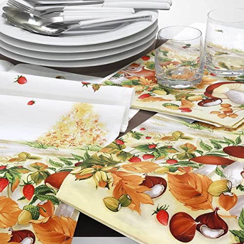 Set strofinacci cucina 3 pezzi con fantasia funghi...