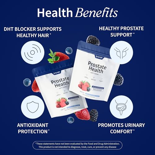 Snap Supplements Prostate Health Supplement for Men, 60 Sugar-Free Chews - Image 4