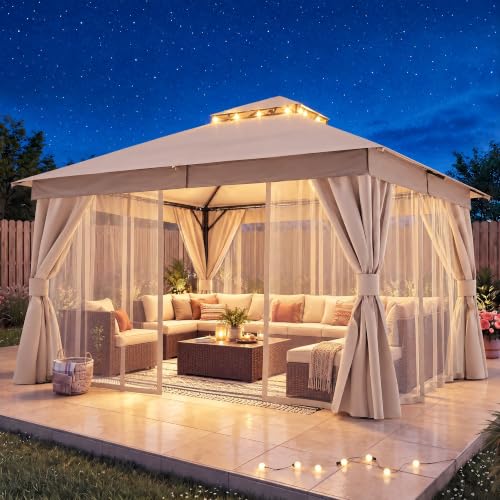 LAUSAINT HOME 12×12 Gazebo Canopy
