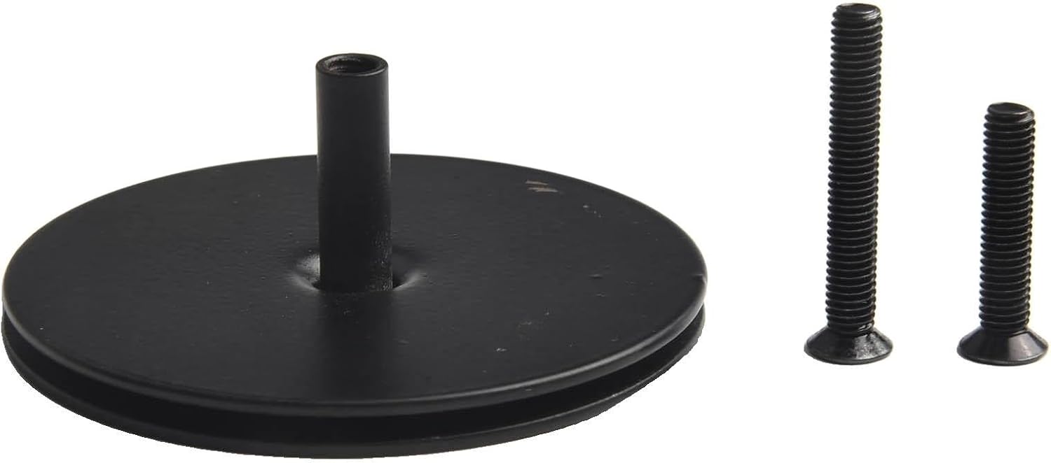 Metal Door Hole Cover Plate for Unused Door Knob or Deadbolt Holes, 2-/8 Inch Diameter, Black Security Cover Plate for Interior/Exterior Doors