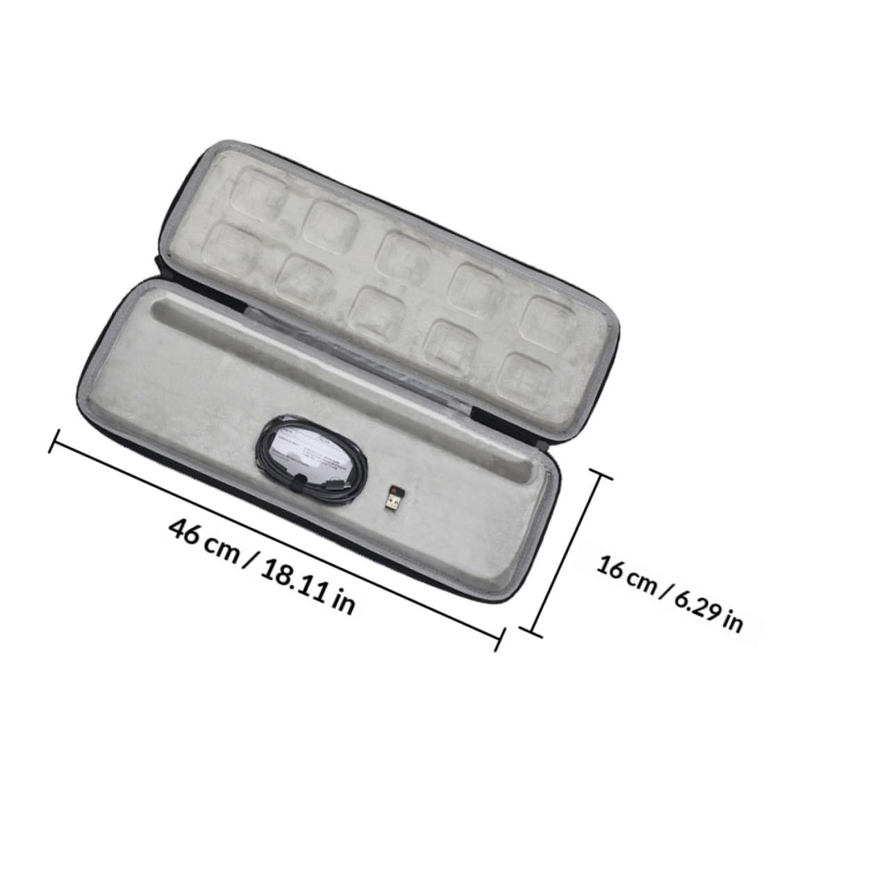 Housoutil Funda para Teclado Inalámbrico Estuche De Almacenamiento Compatible para Uso Diario Oficina o Viaje