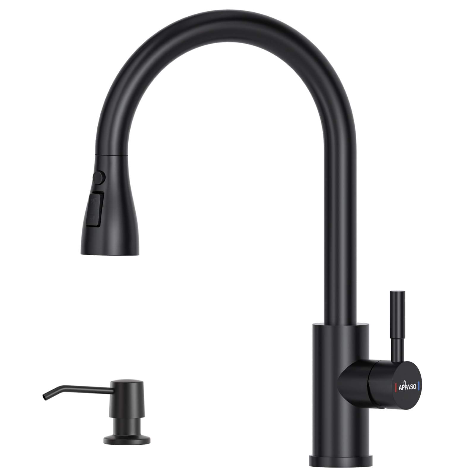 APPASO Grifo de cocina, grifo mezclador de alta presión para cocina Aceros inoxidables Cromo