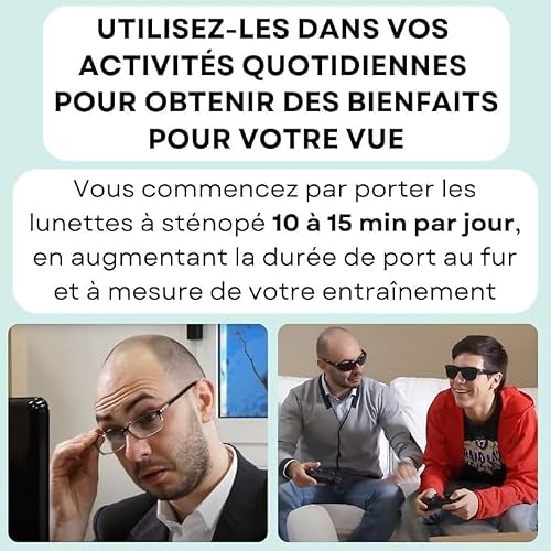 BATES - Lunettes Stenope Made in Italy, Lunettes à Grille Stenopeiques pour Hommes et Femmes, Lunette de Repos Disponible Dans Différents Styles et Couleurs, Produit Entièrement en Italie – vue 6