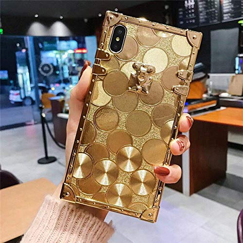 KAPADSON for iPhone 11 pro max 6.5 Newest Luxury Bling Glitter Skin Design TPU + Electroplate Edge Bumper Square Corner Back Protective Case Flexible Cover - Circle Gold KAPADSON for iPhone 11 pro max 6.5" Newest Luxury Bling Glitter Skin Design TPU + Electroplate Edge Bumper Square Corner Back Protective Case Flexible Cover - Circle Gold