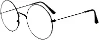 Óculos Redondo Armação Trend Hp Unissex Com Lente Sem Grau (All Black)