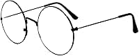 Óculos Redondo Armação Trend Hp Unissex Com Lente Sem Grau (All Black)