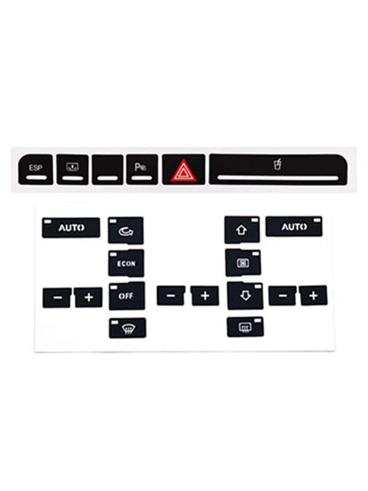 Button Trim Compatible with A4 B6 B7 2000 2001 2002 2003 2004 2005 2006 2007 2008 Car Dashboard ESP Button Air Conditioning Button Power Window Switch Button Sticker(AC Type B)