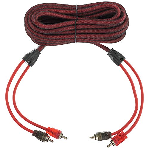 Image of DS18 R20 RCA Ultra Flex Stereo Cable - 2-Male to 2-Male, Digital & Analogue, Supports (Amplifiers, AV Receivers, Hi-Fi) (20 Feet)