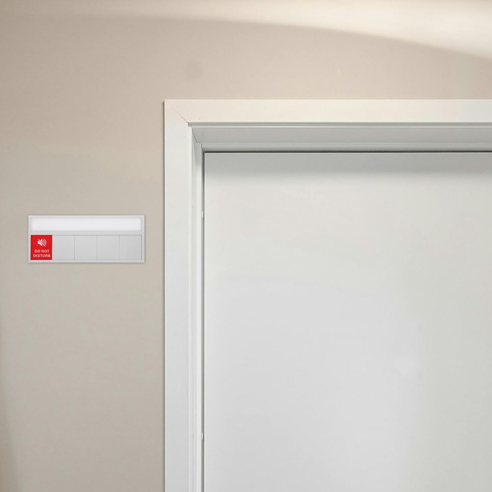 Privacy Slider Sign for Office Door Do Not Disturb Please Knock In Meeting Office Working Remotely Easy Mount Acrylic Door Indicator for Conference Rooms