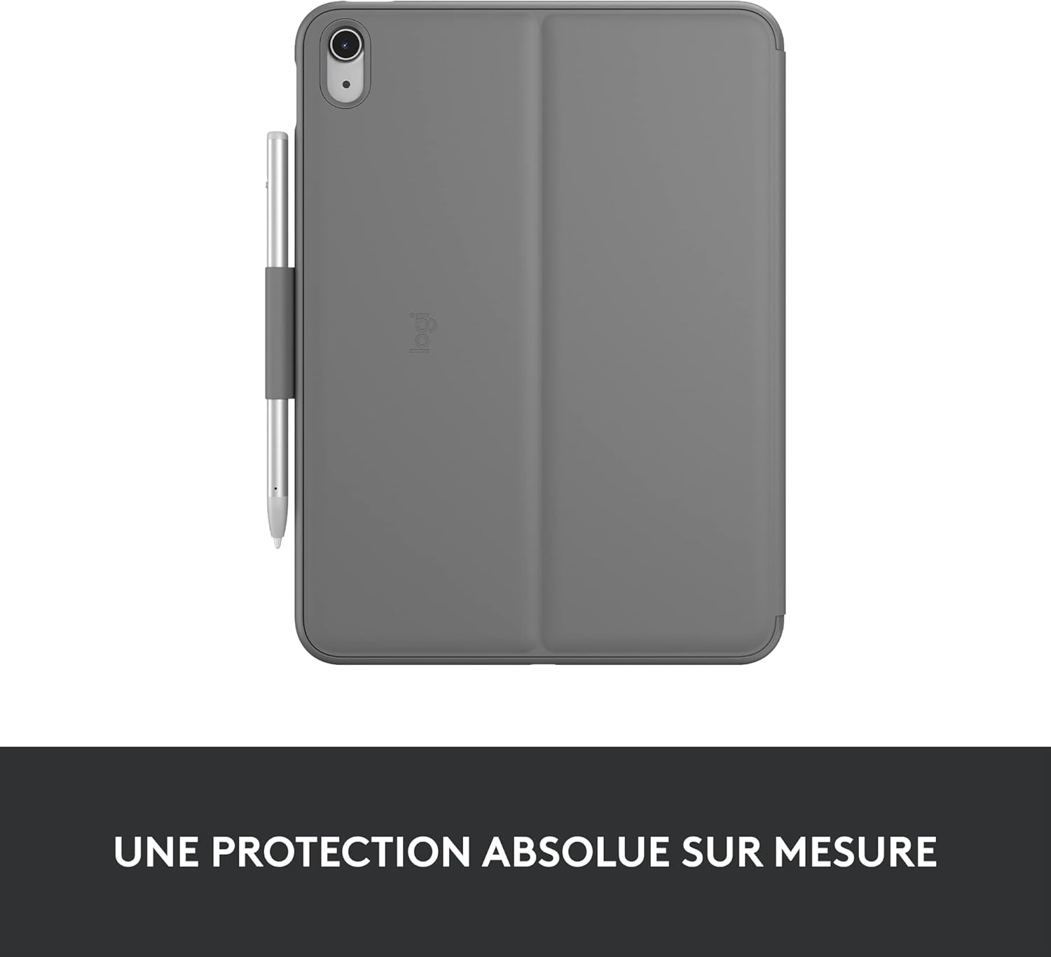 Logitech Slim Folio Keyboard Case closed with Apple Pencil holder