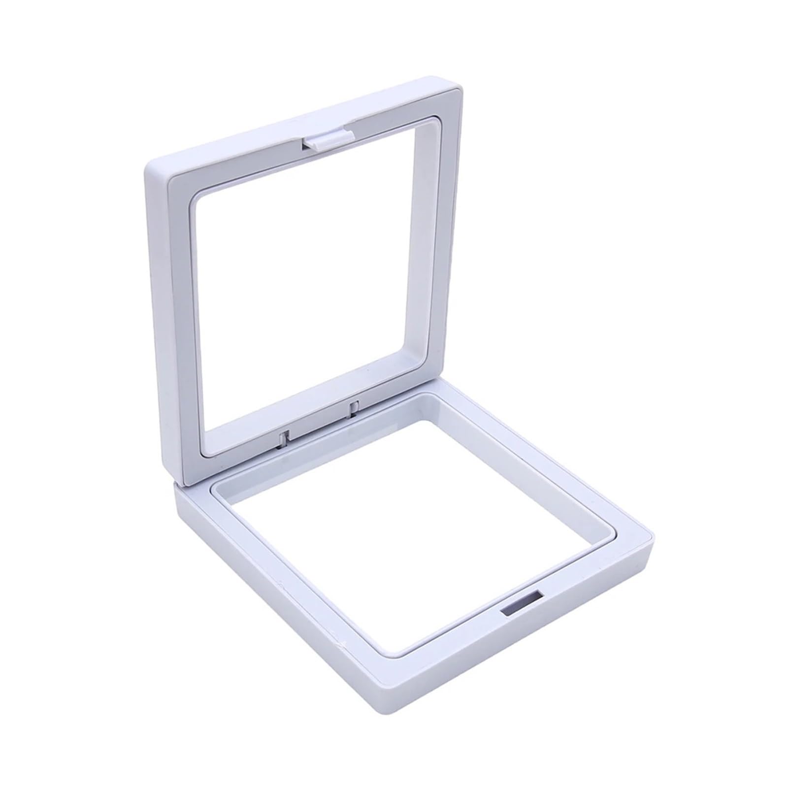20pcs Colorful 3D Floating PE Film Jewelry Case, Free-Stand Membrane Storage Box, Ring Earring Necklace Display Frame For Earring Necklace Bracelet(White,9cm)