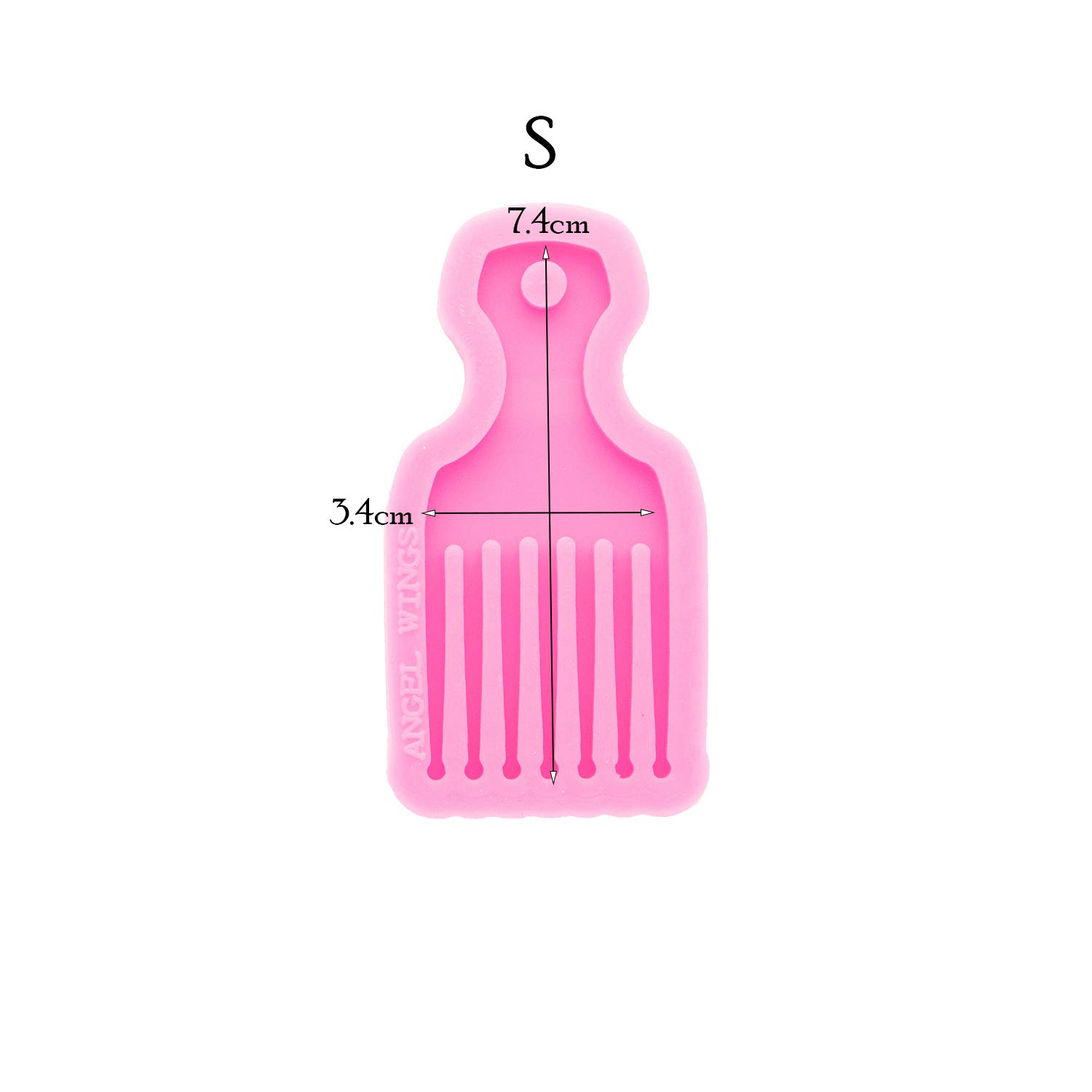 Shiny Glossy Comb Making Silicone Molds Keychain Epoxy Resin Mold Polymer Clay Mold Keychain Resin Casting Molds DIY Jewellery Making Craft