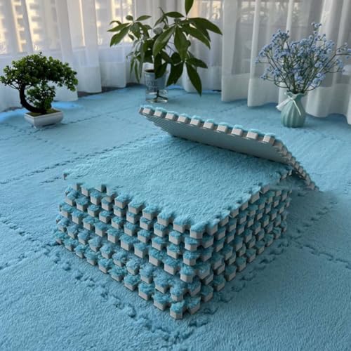 起毛ジョイントマット 柔らかい ジョイントマット 洗える タイルカーペット 滑り止め 防音 抗菌防臭 防ダニ 設置簡単 保温防寒 自由に組み合わせ 厚手 フロアマット もふもふ 赤ちゃん ベビー 子供部屋 床暖房 ラグ カーペット