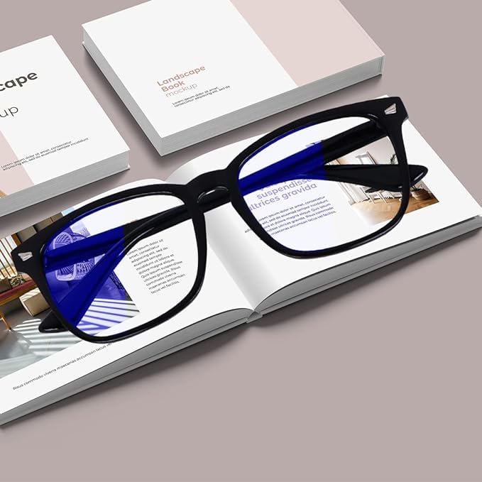 Roshfort Square Zero Power Blue Cut Computer Glasses | Gaming Glasses | Anti Glare, Lightweight & Blocks Harmful Rays | UV Protection Specs | Men &... - Image 3