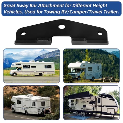 Jianbenkj SCAB-002 Trailer Sway Control Adapter,Two Sides Friction Sway Control Ball Mount Adapter Fit For Class Iii&Class Iv 2 Inch Square Ball Mounts,Trailer Camper Rv Anti Sway Hitch Ball Mount thumb #5