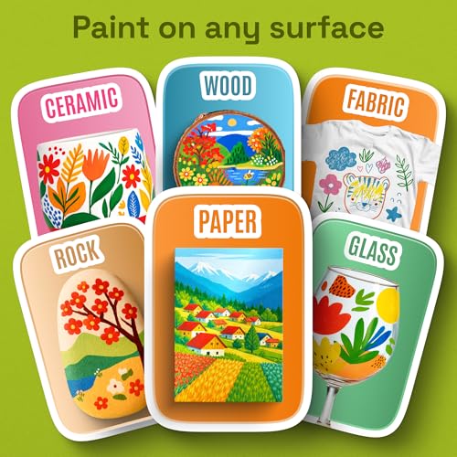 Image of ARTISTRO 5 Acrylic Paint Markers - Paint Pens for Drawing - For Fabric, Rock, Glass, Wood, Molds - Arts & Crafts Gift for Adults, Teens, Kids, Classroom Must Haves & School Supplies