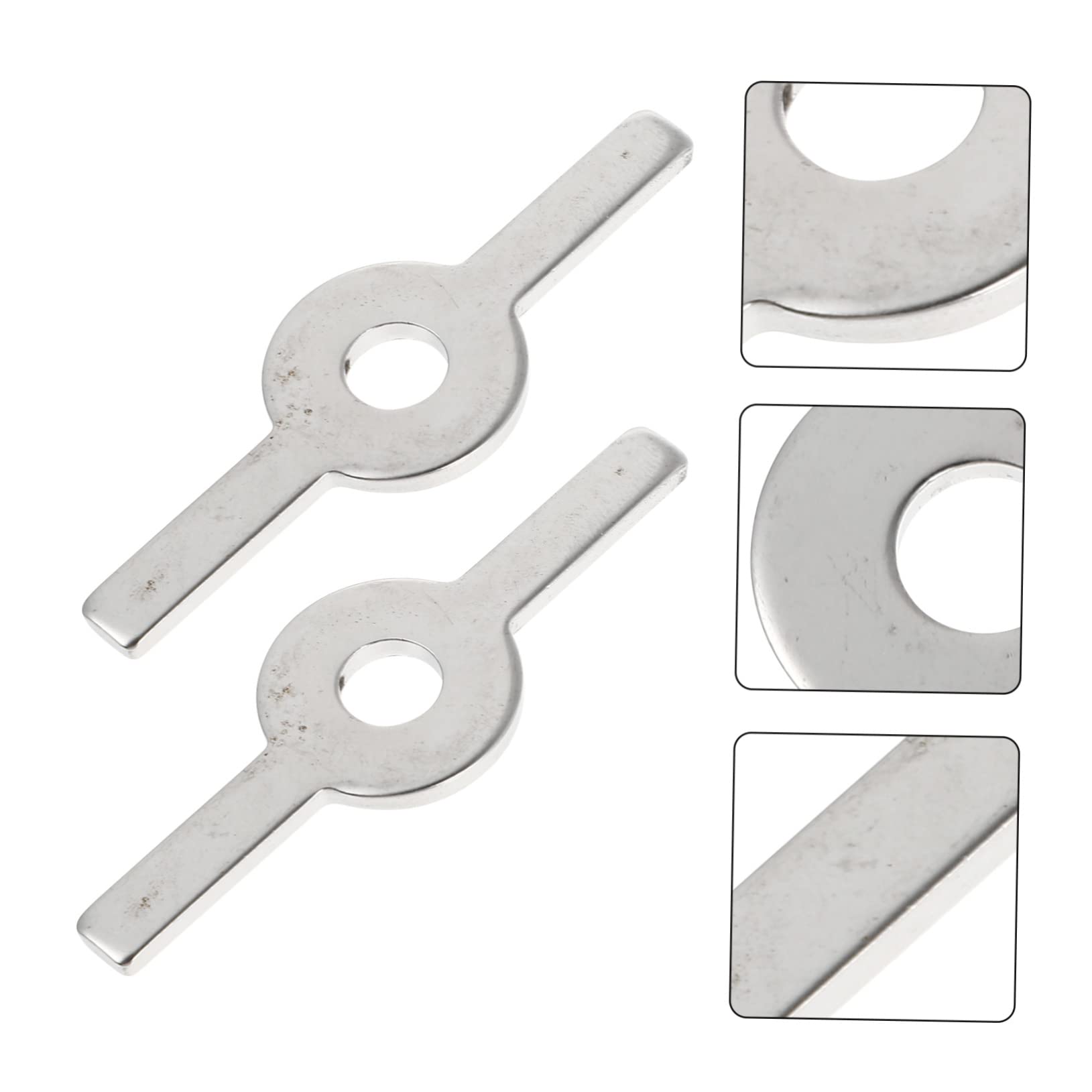 Ciieeo 3 Sets 2pcs Stainless Sausage Stuffer Blades Gasket Brackets for Home Meat Support Kitchen Gadgets