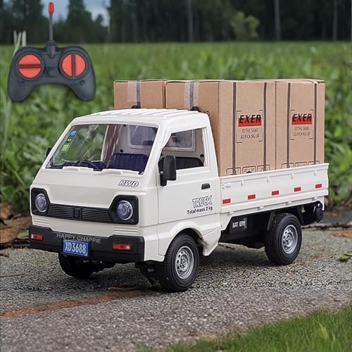 Image of Mini R /C Rechargeble Pickup Truck with 1.5Kg Weight Carrying Capacity I LED Light I Remote Controller I Smoke with Light High Speed R /C Truck for Kids and Adult (Random Color)