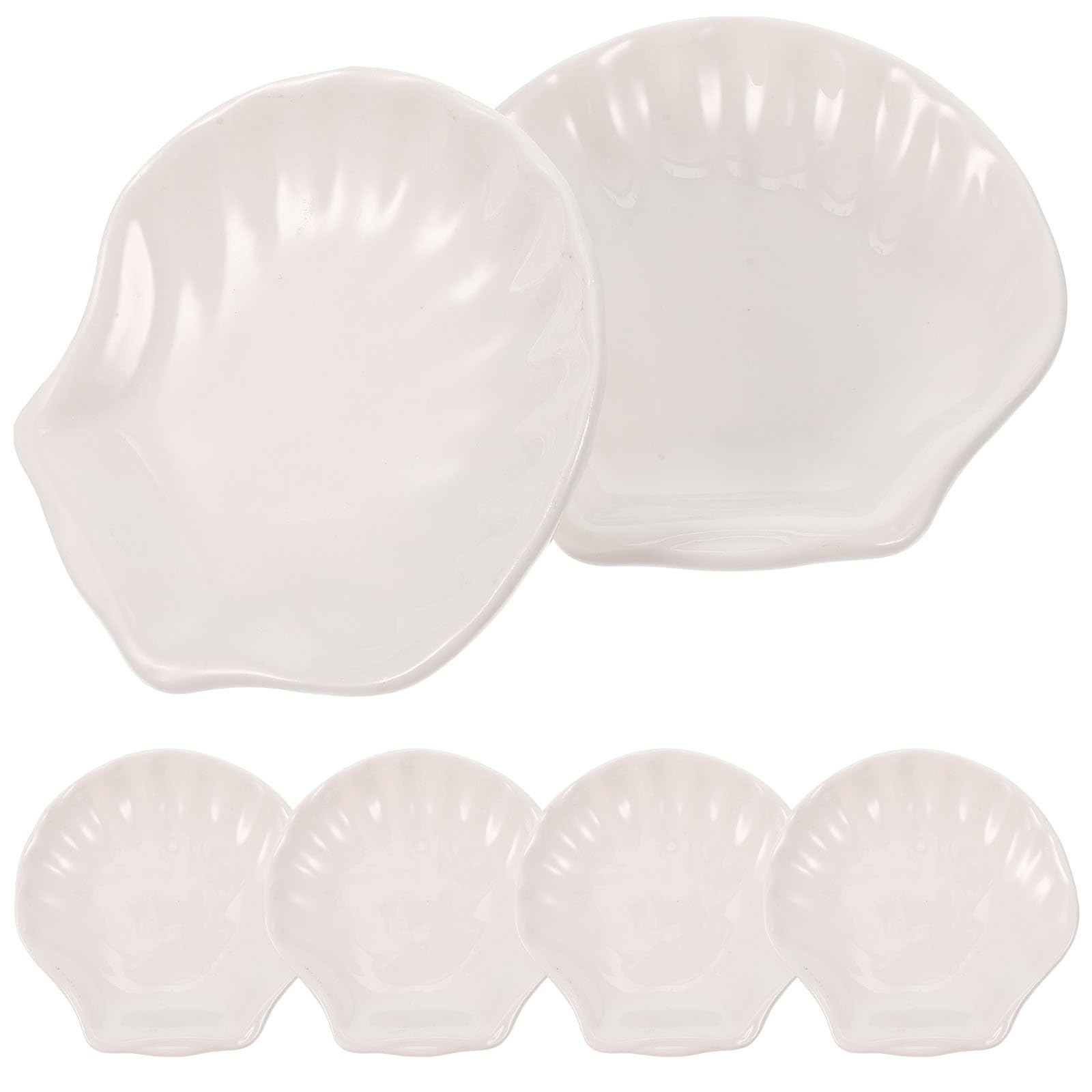 Assiettes apéritif coquillage céramique 9cm coupelle fruits secs pour fête