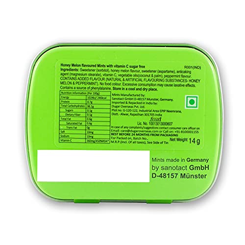 Image of Impact Products Mints Sugar Free Mints Honey Melon 14g - Pack of 12, 168 g